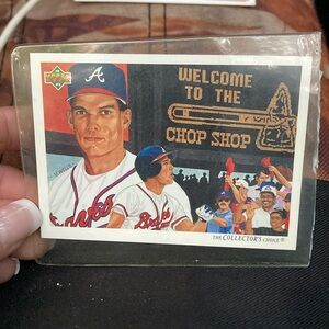 David justice, in a case, baseball card